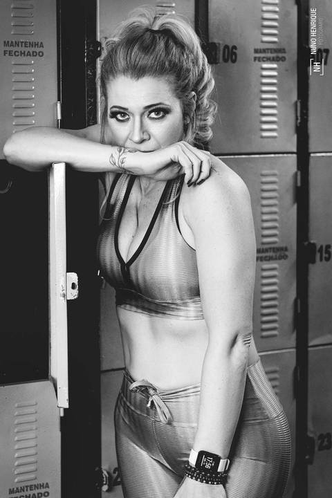 Ensaio fitness na Academia Estação 10, em Mauá, com a Lana Riccit.'