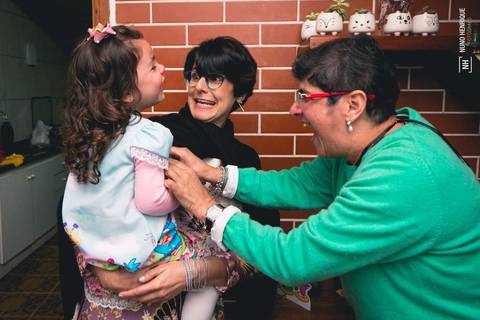 Festa de aniversário de 3 anos da Izadora com o tema da Galinha Pintadinha.'