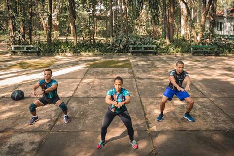 A equipe Team Delta Race treinando no Parque do Piqueri, na cidade de São Paulo. '