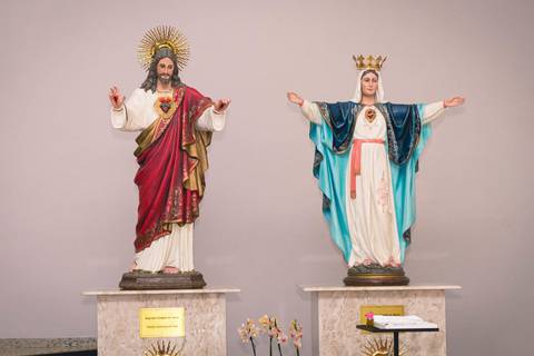 Batizado da Evilly na Igreja do Sagrado Coração de Jesus, diocese de Campo Limpo, zona sul de São Paulo.'