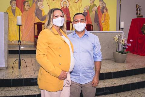 Batizado da Evilly na Igreja do Sagrado Coração de Jesus, diocese de Campo Limpo, zona sul de São Paulo.'