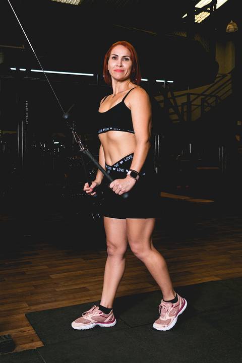 Ensaio com a Bete Félix na Academia Gym Class, na cidade de Mauá.'