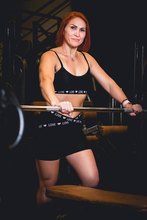 Ensaio com a Bete Félix na Academia Gym Class, na cidade de Mauá.'