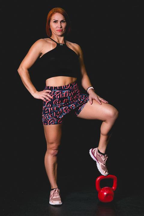 Ensaio com a Bete Félix na Academia Gym Class, na cidade de Mauá.'