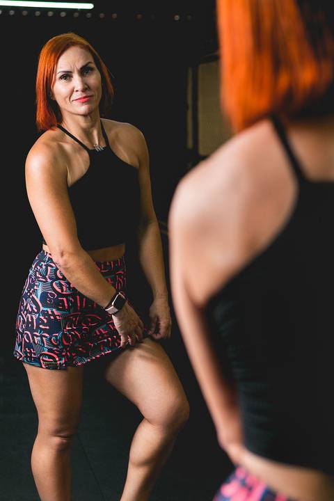 Ensaio com a Bete Félix na Academia Gym Class, na cidade de Mauá.'