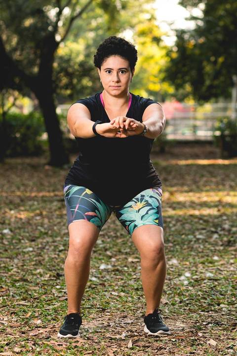 Criação de banco de imagens para a personal trainer Janaína Gomes, realizado no Parque Ibirapuera, em São Paulo.'