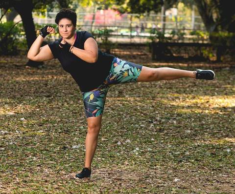 Criação de banco de imagens para a personal trainer Janaína Gomes, realizado no Parque Ibirapuera, em São Paulo.'