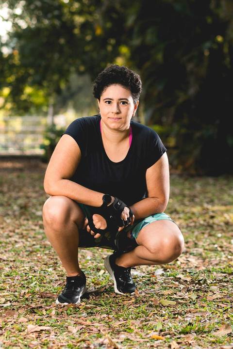Criação de banco de imagens para a personal trainer Janaína Gomes, realizado no Parque Ibirapuera, em São Paulo.'