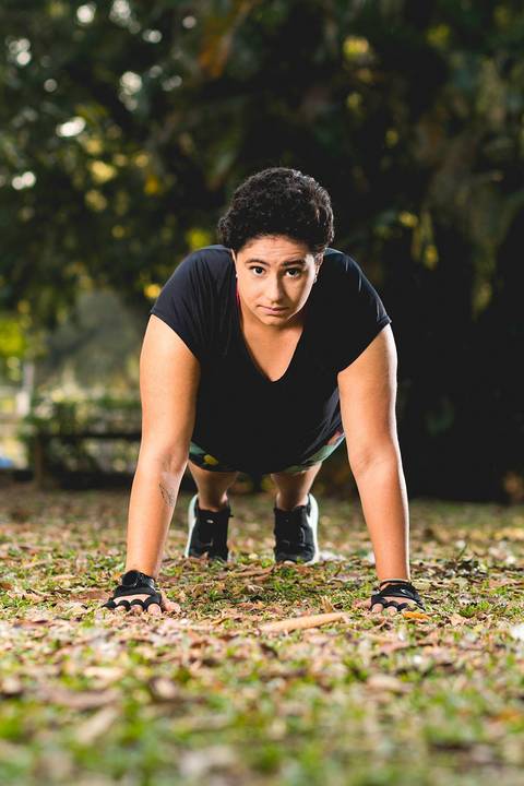Criação de banco de imagens para a personal trainer Janaína Gomes, realizado no Parque Ibirapuera, em São Paulo.'