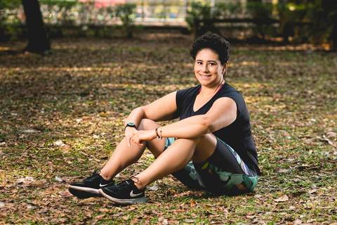 Criação de banco de imagens para a personal trainer Janaína Gomes, realizado no Parque Ibirapuera, em São Paulo.'
