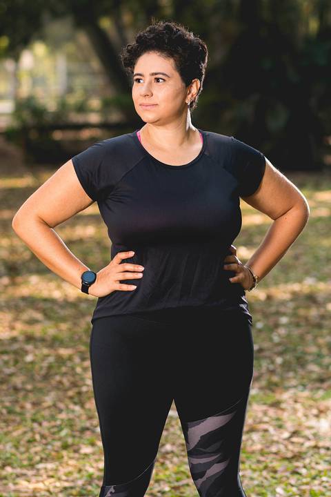 Criação de banco de imagens para a personal trainer Janaína Gomes, realizado no Parque Ibirapuera, em São Paulo.'