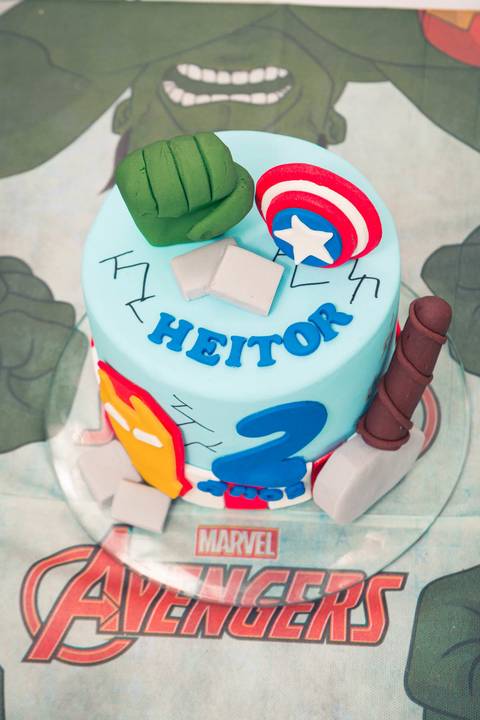 Festa de aniversário de 2 anos do Heitor Dechering com o tema dos Vingadores no parque Ibirapuera, em São Paulo.'