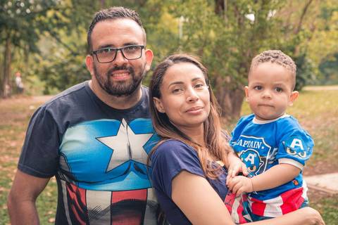 Festa de aniversário de 2 anos do Heitor Dechering com o tema dos Vingadores no parque Ibirapuera, em São Paulo.'
