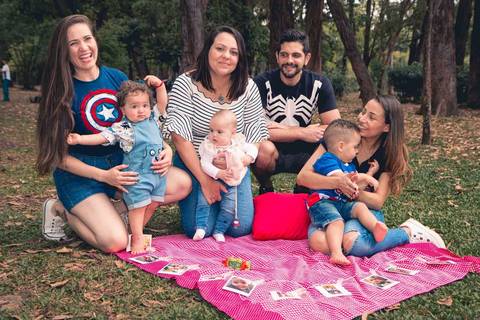 Festa de aniversário de 2 anos do Heitor Dechering com o tema dos Vingadores no parque Ibirapuera, em São Paulo.'