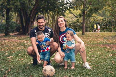 Festa de aniversário de 2 anos do Heitor Dechering com o tema dos Vingadores no parque Ibirapuera, em São Paulo.'
