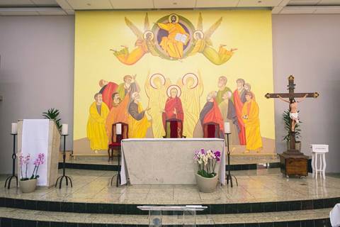 Batizado da Isabela Alves na Igreja do Sagrado Coração de Jesus, diocese de Campo Limpo, zona sul de São Paulo.'