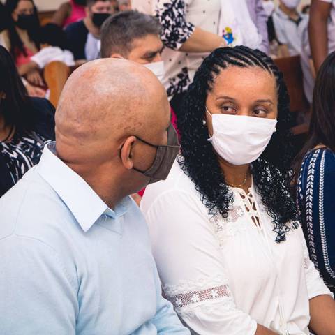 Batizado da Isabela Alves na Igreja do Sagrado Coração de Jesus, diocese de Campo Limpo, zona sul de São Paulo.'