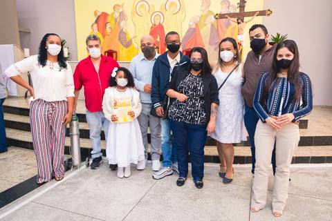 Batizado da Isabela Alves na Igreja do Sagrado Coração de Jesus, diocese de Campo Limpo, zona sul de São Paulo.'