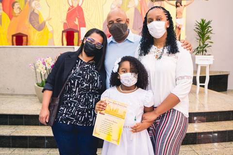 Batizado da Isabela Alves na Igreja do Sagrado Coração de Jesus, diocese de Campo Limpo, zona sul de São Paulo.'