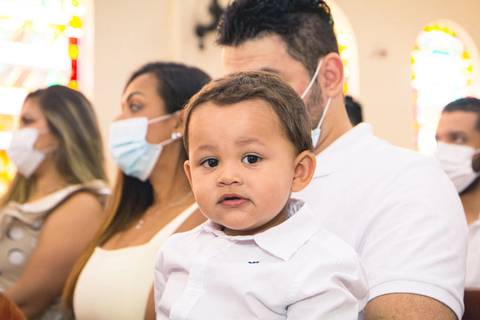 Batizado do Matheus Oliveira na Igreja do Sagrado Coração de Jesus, zona sul de São Paulo.'