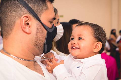Batizado do Matheus Oliveira na Igreja do Sagrado Coração de Jesus, zona sul de São Paulo.'