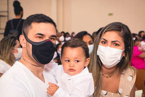 Batizado do Matheus Oliveira na Igreja do Sagrado Coração de Jesus, zona sul de São Paulo.'