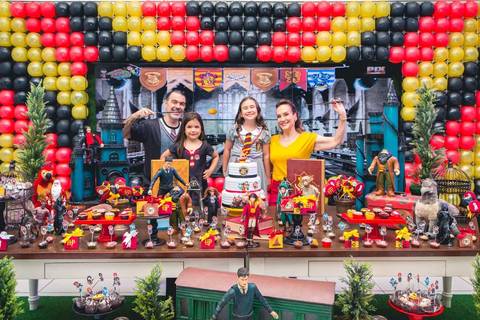 Foto da festa de aniversário da Isabella com o tema de Harry Potter no Buffet Infantil Bugui Ugui, Vila Mascote em São Paulo. '