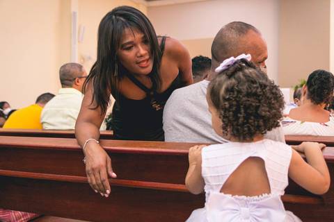 Batizado da Isis Emanuelle na Paróquia Sagrado Coração de Jesus celebrada pelo padre Rodolfo Camarotta, na cidade de São Paulo.'