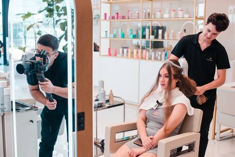making of da debutante Bianca Maison de Lionne Cabelo Thiago Caldas'