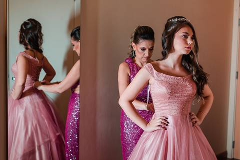 Making of da debutante Gabriela em Canoas'