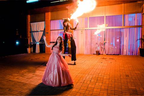 festa de 15 anos boobaloo casa de festas fotógrafo jeferson paz palhaço pantufa'