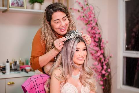 making of da debutante eduarda Sapucaia do Sul Dilaine Gotta Beauty'