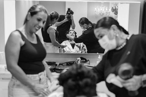 Making of da debutante Anita em Salão Beto Klein'