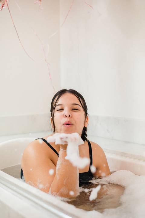 Making of da debutante Anita em Salão Beto Klein'