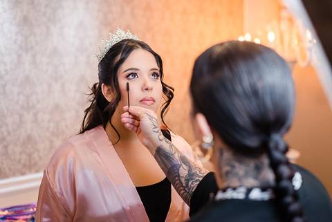 Making of da debutante Anita em Salão Beto Klein'