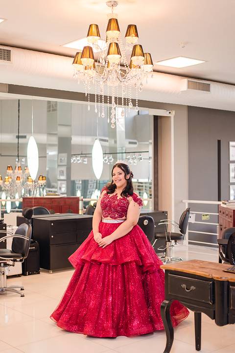 Making of da debutante Anita em Salão Beto Klein'