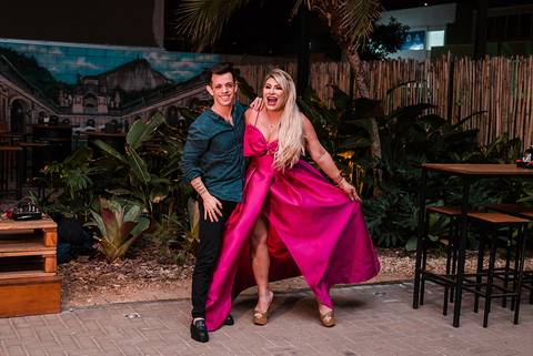 aniversário da barbie humana e influenciadora Letícia Swarovski com Rita Di Libra'