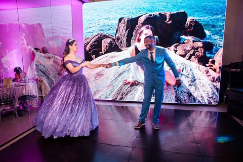 Fotos festa de 15 anos de Mariana Cruz no espaço Le Petit Gourmand em Itajaí - SC Fotógrafo Jeferson Paz'