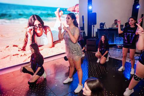 Fotos festa de 15 anos de Mariana Cruz no espaço Le Petit Gourmand em Itajaí - SC Fotógrafo Jeferson Paz'