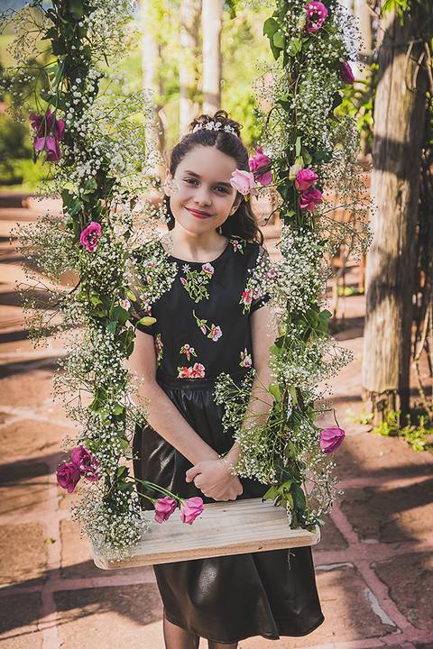 Decoração Casamento ao ar livre balanço florido'