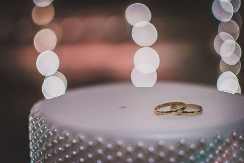 Casamento Foto das alianças Bokeh'