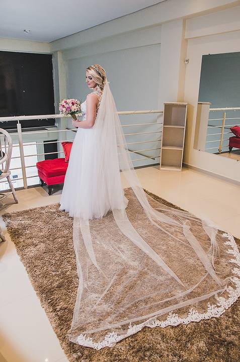 Making of da noiva vestido e buquê'