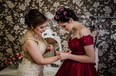 Making of da debutante 15 anos mãe Alle Cabeleireiros Day Spa e Estética'