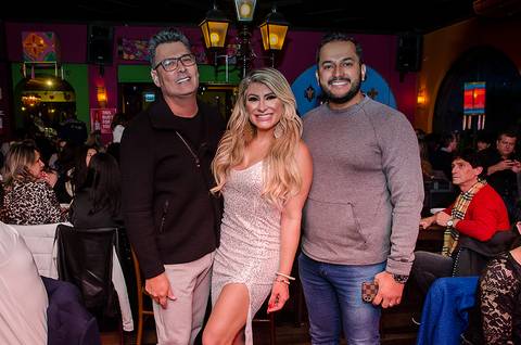 Bebeto Azevedo, Letícia Swarowski e Thiago Soares no Guacamole Cocina Mexicana'