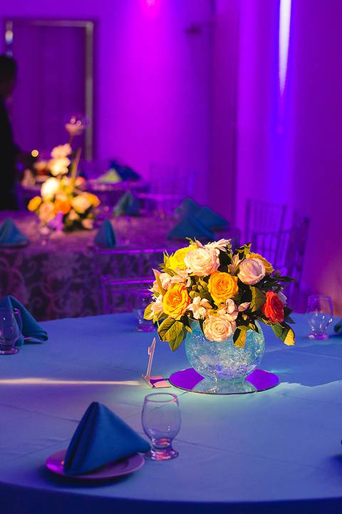 mesa decorada para formatura'