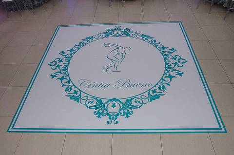 Pista personalizada com o nome da formanda'