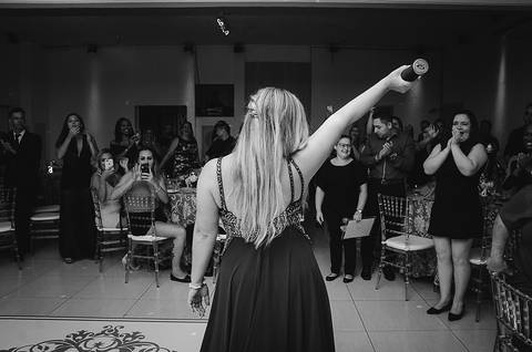 Formanda chega na sua festa'