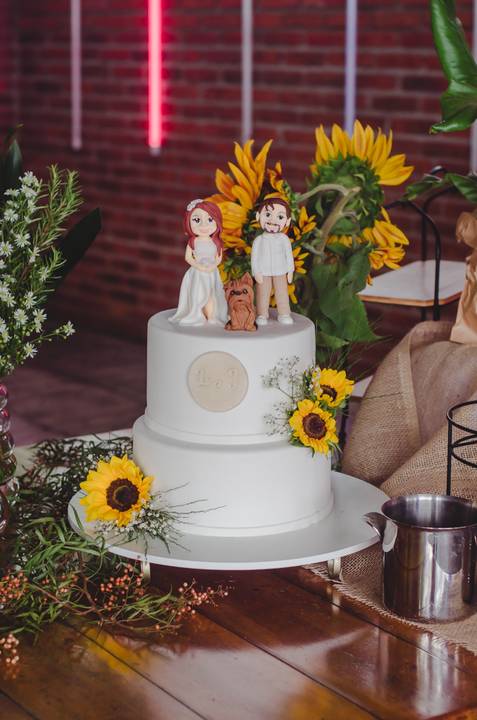 Bolo casamento no Canto da ilha em Porto Alegre'
