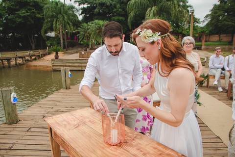 casamento de Lia e Ismael no Canto da ilha em Porto Alegre'