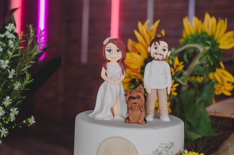Topo de Bolo casamento no Canto da ilha em Porto Alegre'